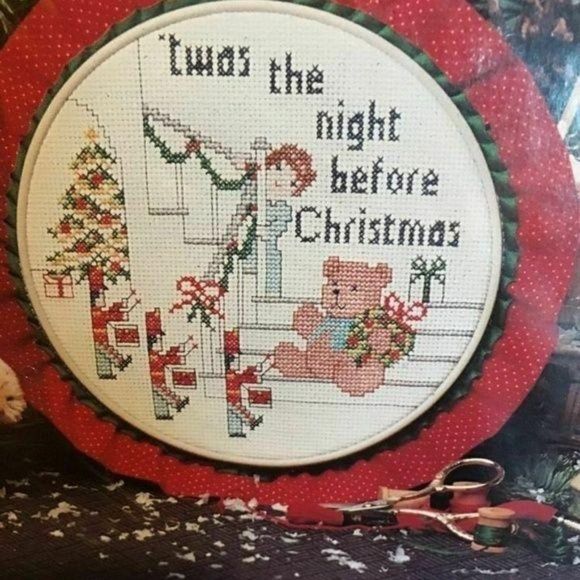 Christmas Tradition Bear Counted Cross Stitch Kit Twas night before christmas‎ - Picture 3 of 4